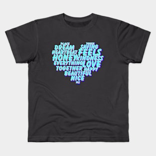 heart txt Kids T-Shirt